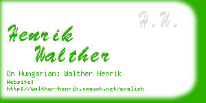 henrik walther business card